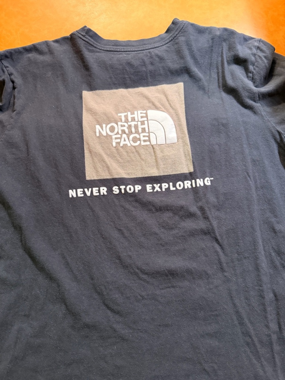 The North Face Black Tee with White and Green Logo